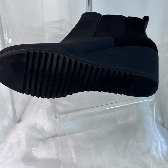 TOMS Women's Bailey Ankle Boots, Black, 9.5, Suede/Textile/Leather – Booties - Picture 5 of 6